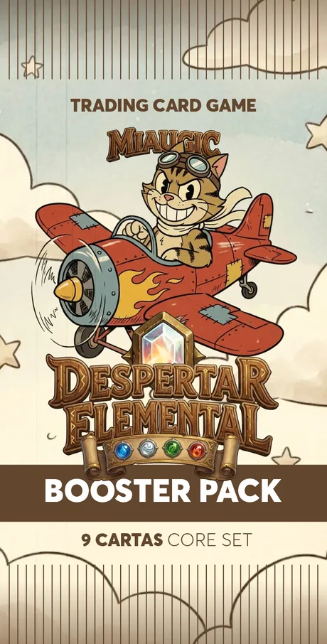 Booster Pack do Despertar Elemental, com o Billy no avião